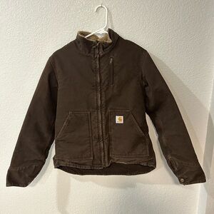 Carhartt WJ022 Women's Canyon Sandstone Jacket Brown Size Small
